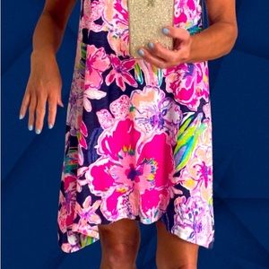 Lilly Pulitzer "Bright Navy, Tipping Point" Sundress/ Coverup